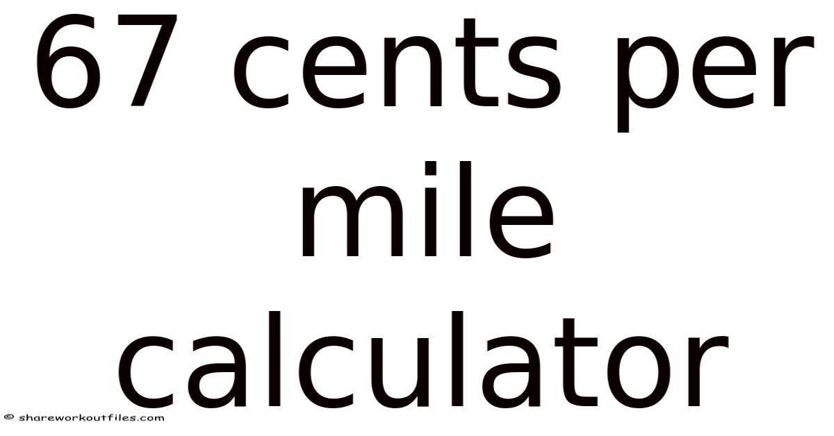 Similimile 67 Cents Per Mile Calculator