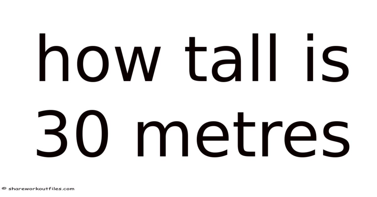How Tall Is 30 Metres